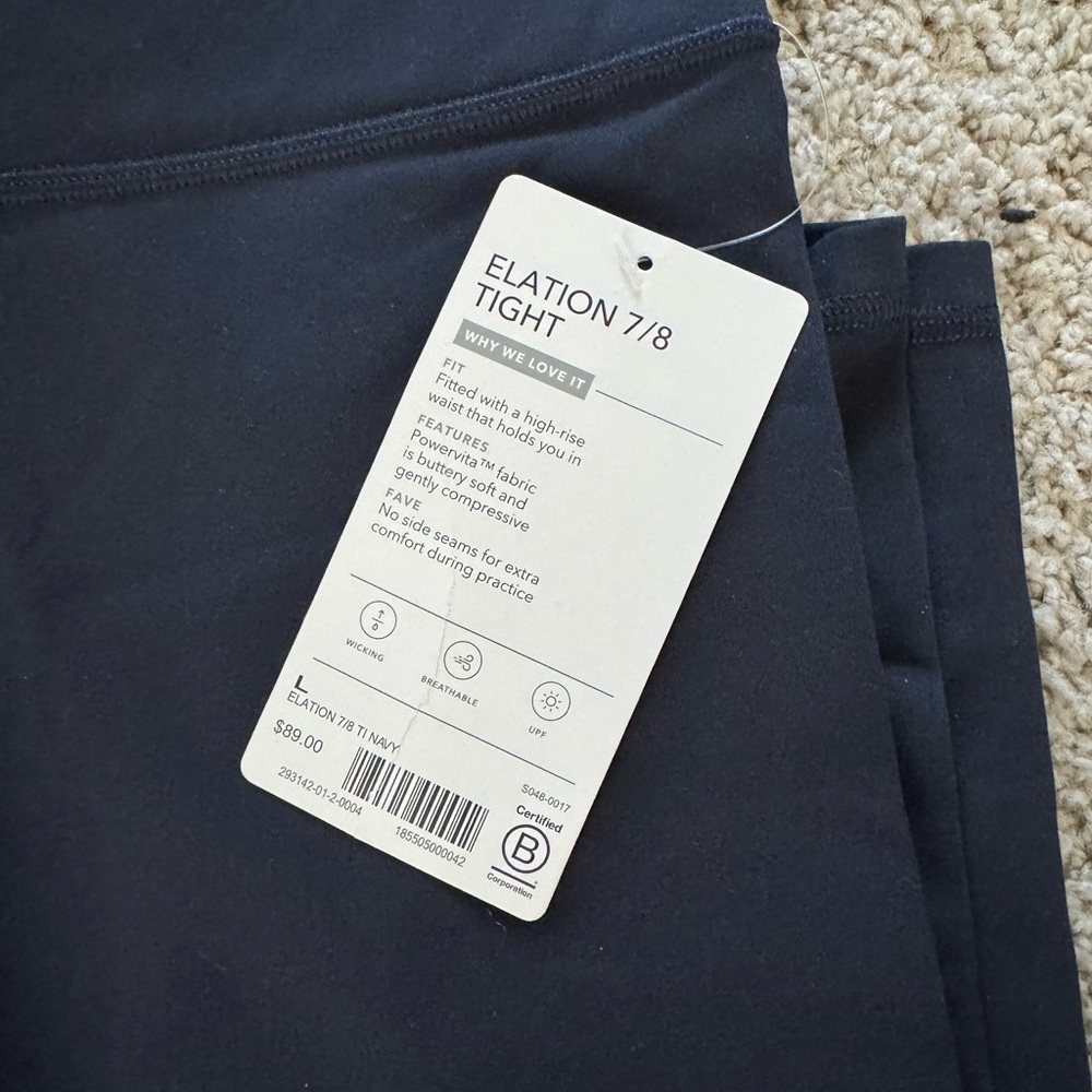 NWT Athleta navy elation legging - Picture 2 of 4